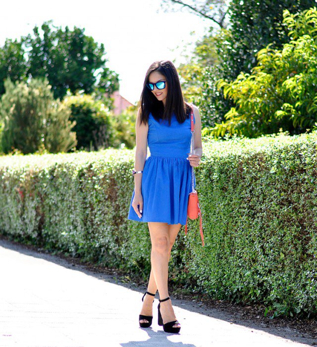 Royal Blue Skirt Outfits