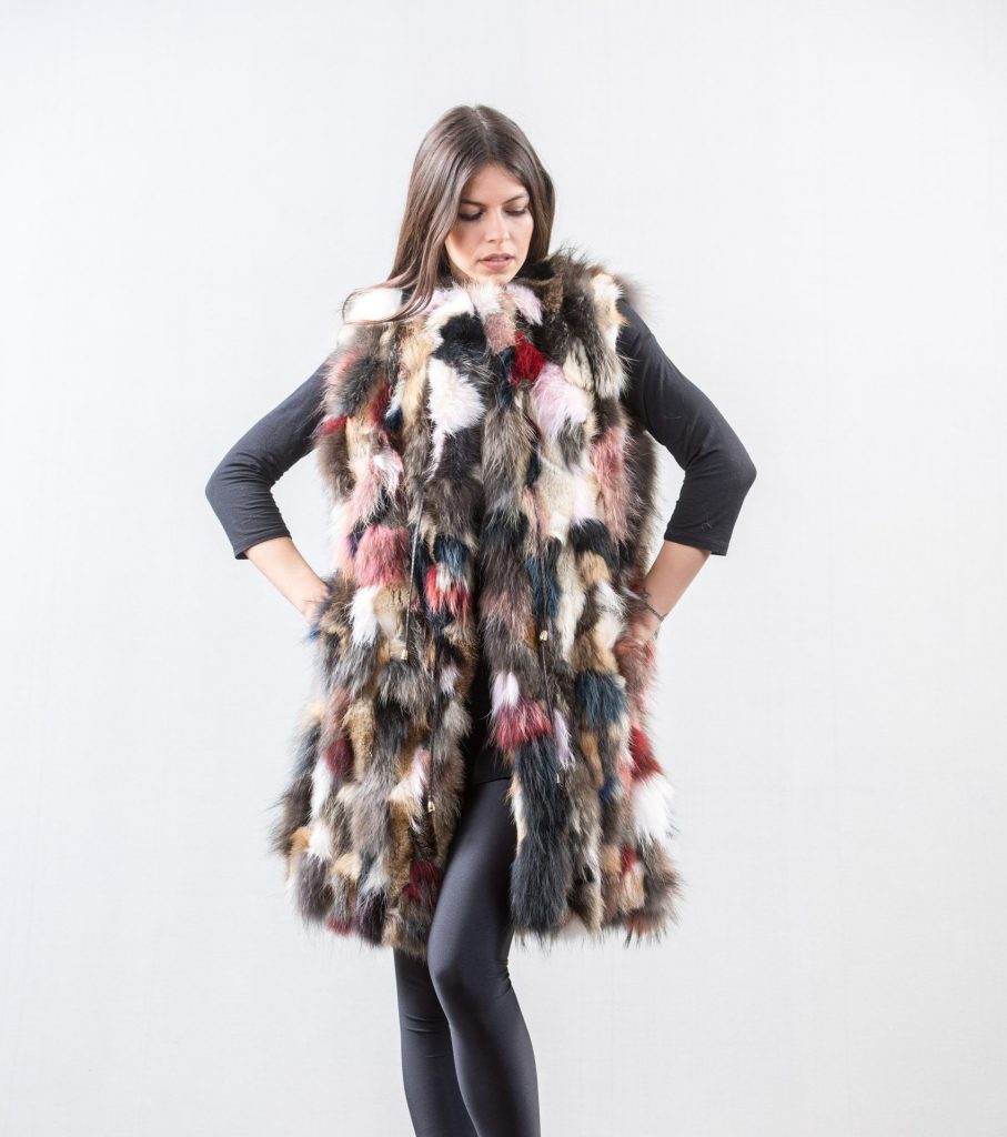 Cropped fur coat