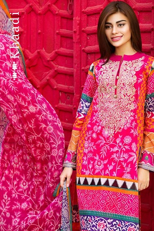 Colorful Eid Wear Lawn Dresses For Girls By Khaadi 2015