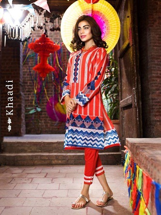 Colorful Eid Wear Lawn Dresses For Girls By Khaadi 2015