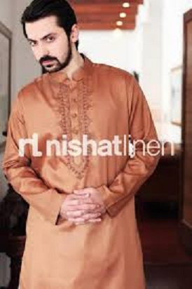 Eid Kurta Designs Men's Wear Naqsh Collection By Nishat Linen 2015