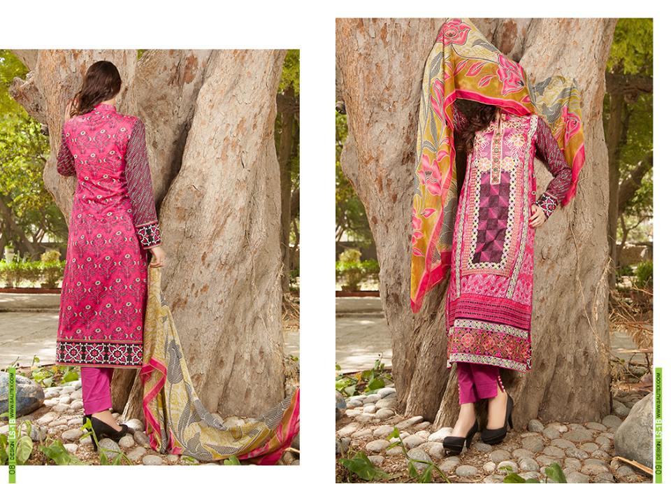 Semi Sitched Eid Lawn Dresses For Girls By Salitex 2015