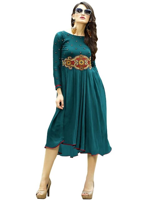 Eid Long Kurti Indian Designs For Girls 2015