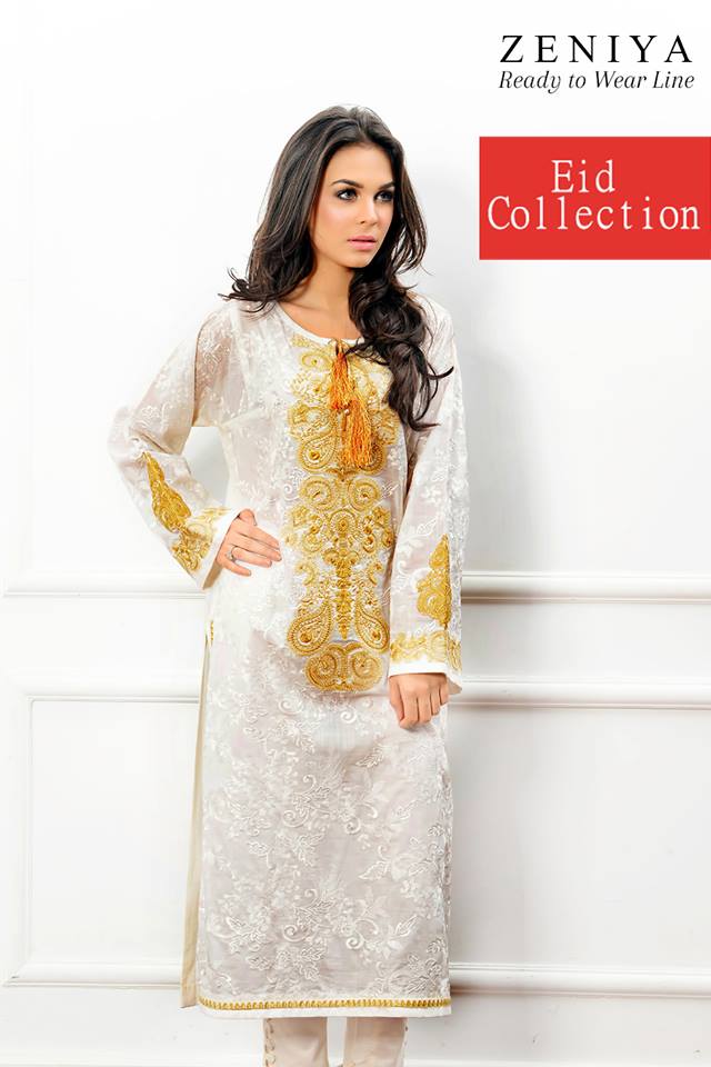 Ready To Wear Embroidered Kurtis By Zeniya 2015