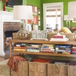 books in living room