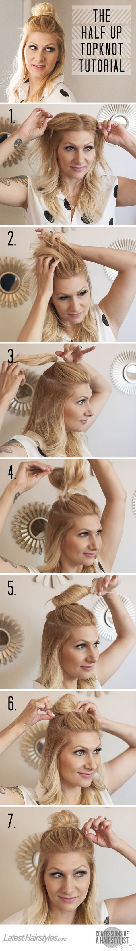 How to Have Top Knot Hairstyle Tutorial With Pics