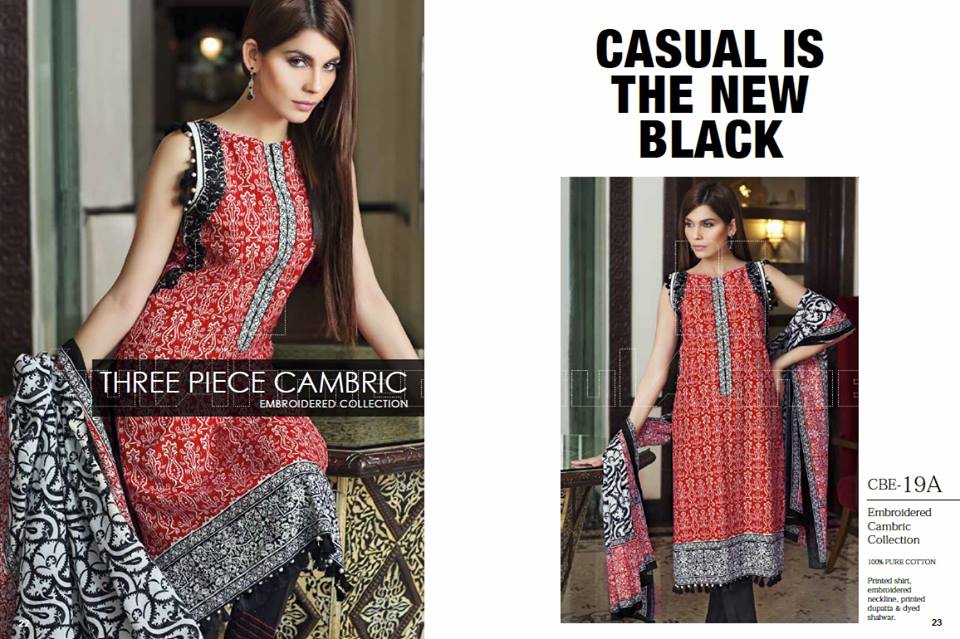 Cambric Shirt Designs On Eid Ul Azha By Gul Ahmed 2015-16