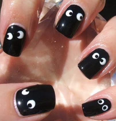 googly eye nail art