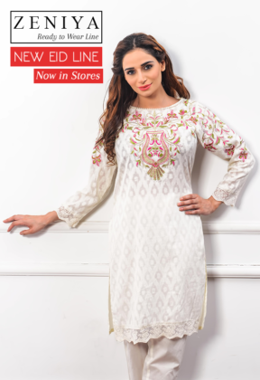 jacquard kurti on eid