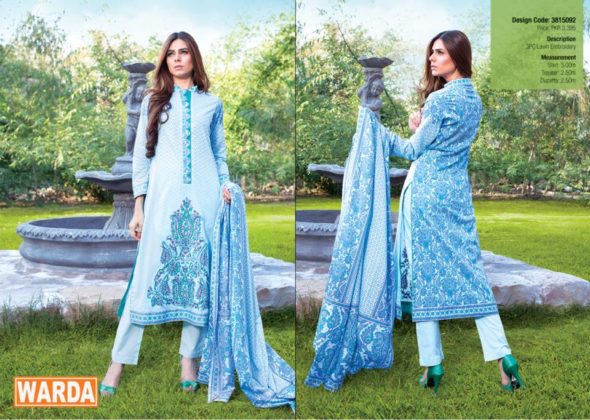 Kurti Trouser Dress By Warda For Eid Ul Azha 2015-16