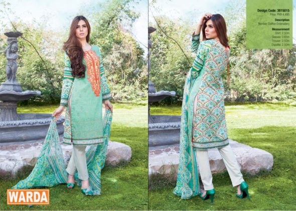 Kurti Trouser Dress By Warda For Eid Ul Azha 2015-16