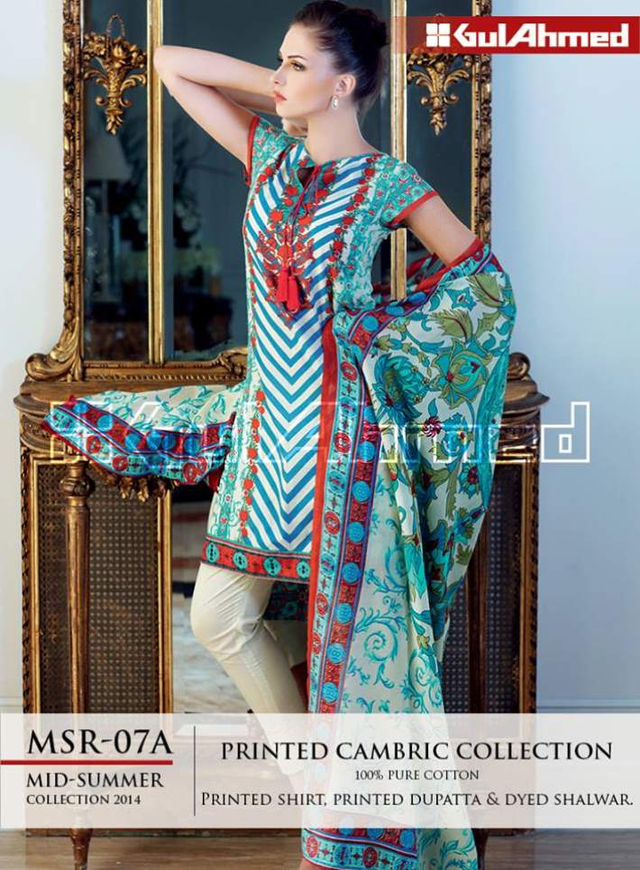 Party Wear Cambric Dresses By Gul Ahmed 2015-16