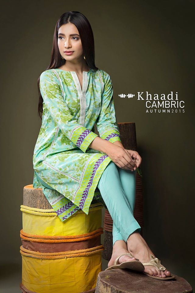 Poetic Roses Collection Cambric Kurtis By Khaadi 2015-16