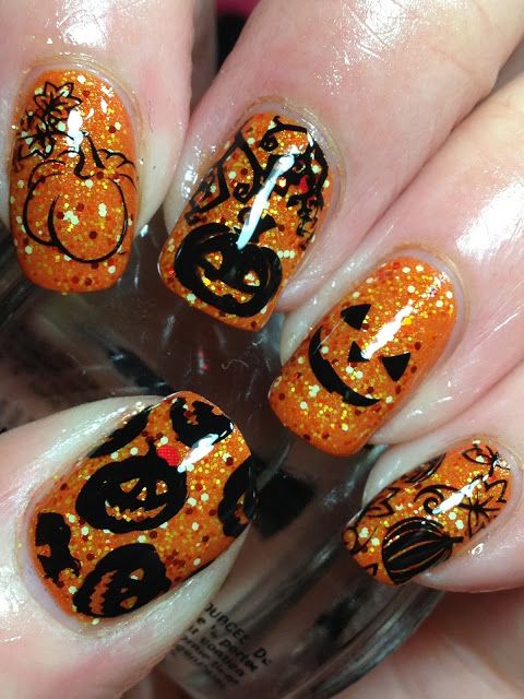 Ghost Face Halloween Nail Art Designs 2015-16