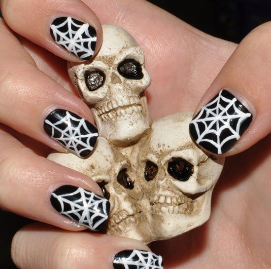 Ghost Face Halloween Nail Art Designs 2015-16