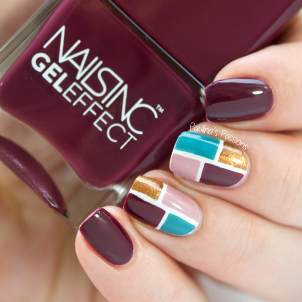 burgundy color on nails