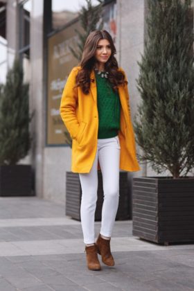 Green winter outfits