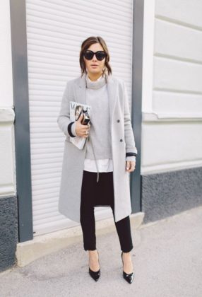 Grey Coat Designs To Try This Winter Season 2015-16