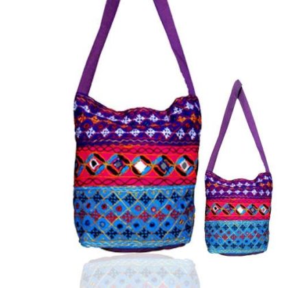 Handmade Mirror Work Handbags Designs For Stylish Girls