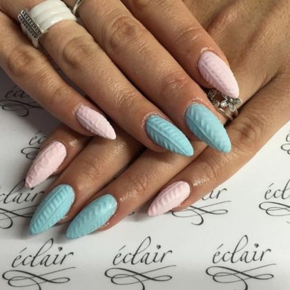 Knit Sweaters Nail Art Designs To Try This Winter