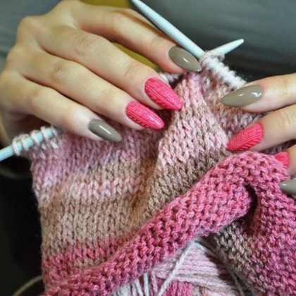 Knit Sweaters Nail Art Designs To Try This Winter