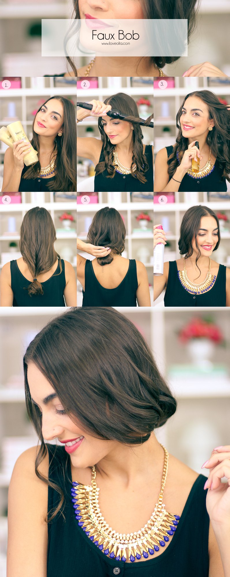 Step By Step Faux Bob Hair Tutorials For Holiday Season Styling