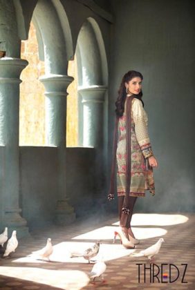 Winter Embroidered Dresses By Thredz 2015-16