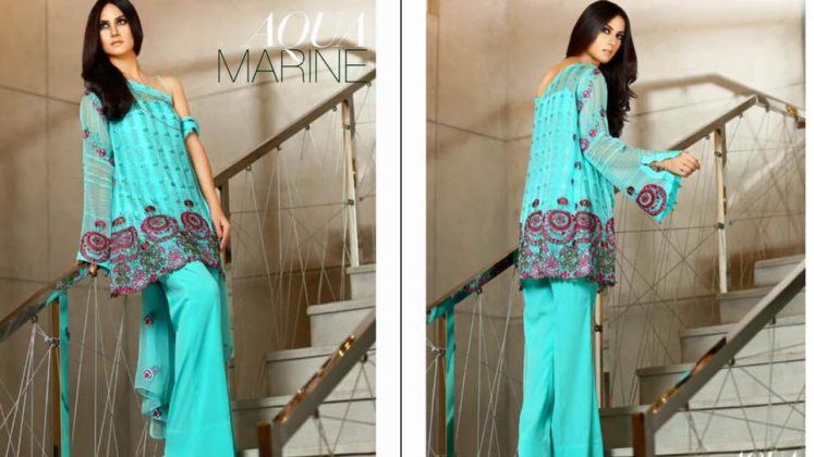 Embroidered Chiffon Collection Al Wahab Fabrics 2016