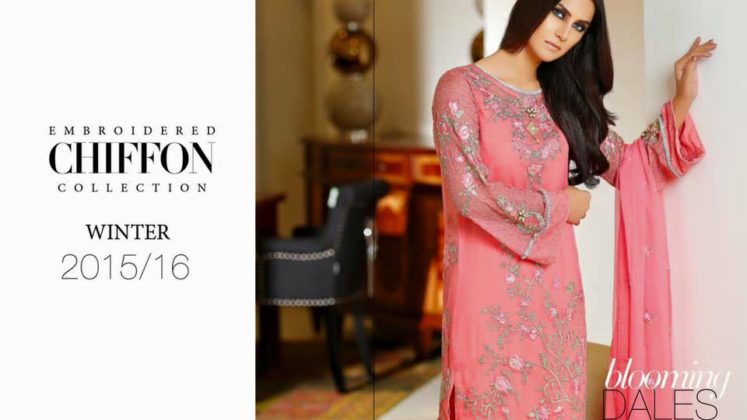 Embroidered Chiffon Collection Al Wahab Fabrics 2016