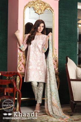 Khaadi 3 Piece Embroidered Collection 2016