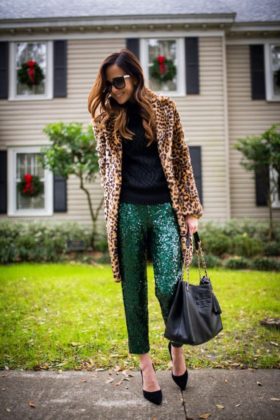 Sequin Winter Clothing Items Women Holiday Season Outfits