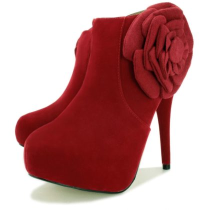 Formal High Heel Footwear With Flower Designs