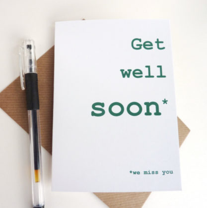 Get well soon cards