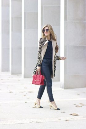 Winter leopard coat design