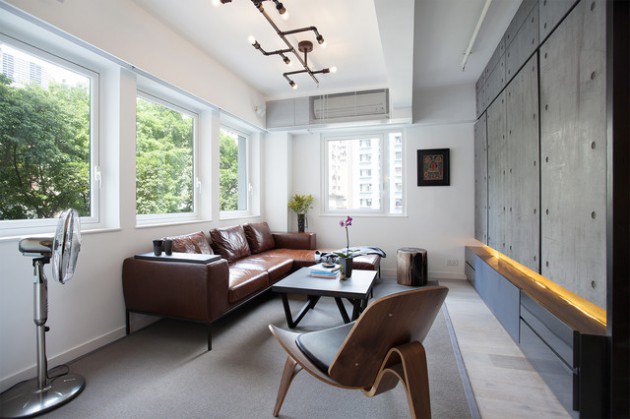 Living Room Interior Industrial Home Designs 2016
