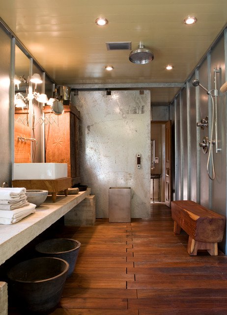 Industrial bathroom home designs