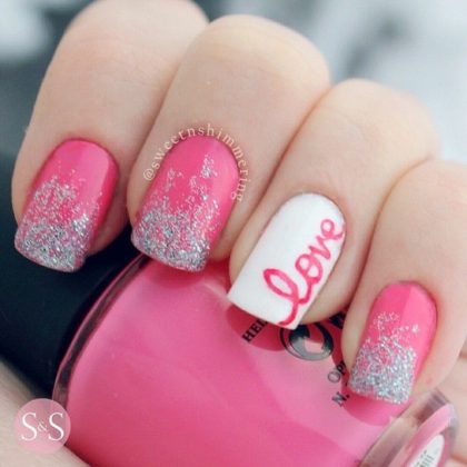 Valentines day nail art