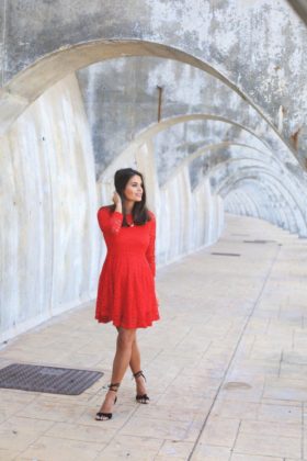 women red outfits