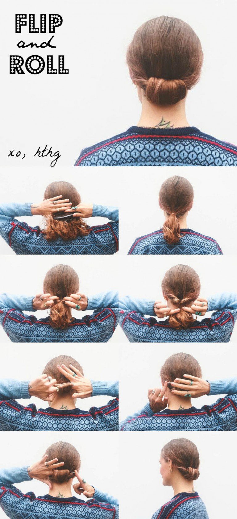 Flip & Roll hairdo