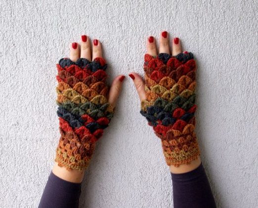 Crochet Pattern Fingerless Gloves Spring Fashion 2016