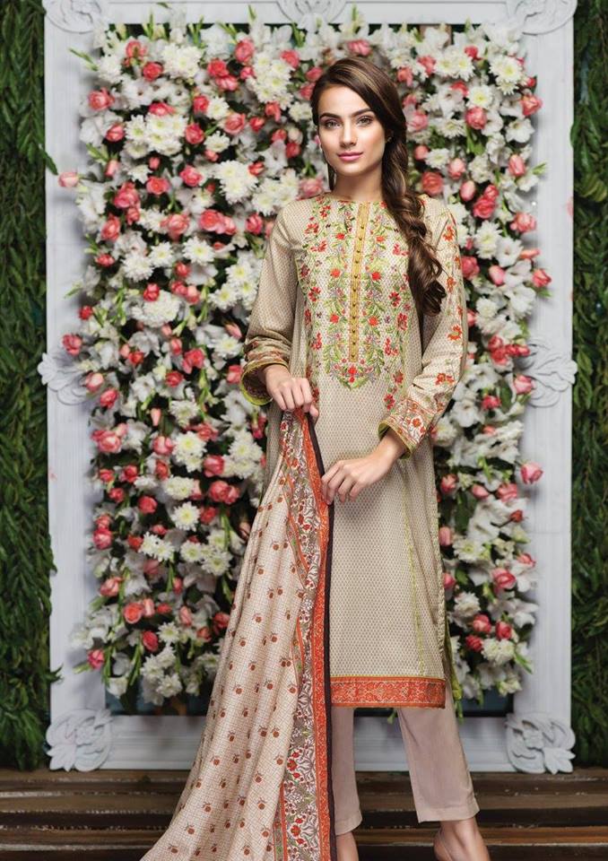 Embroidered Lawn Spring Alkaram Collection 2016