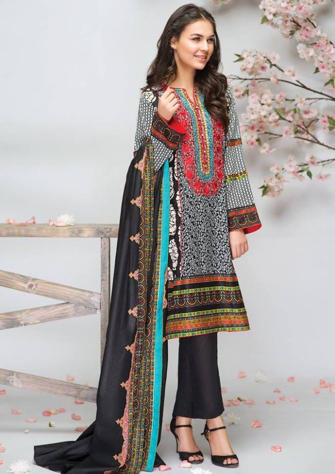 Embroidered Lawn Spring Alkaram Collection 2016