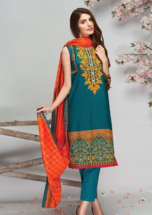 Embroidered lawn spring Alkaram collection