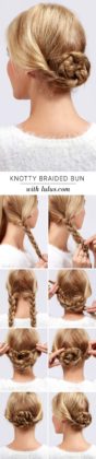 Messy low bun hair tutorials