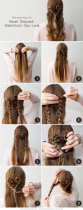 Valentines day hair tutorials