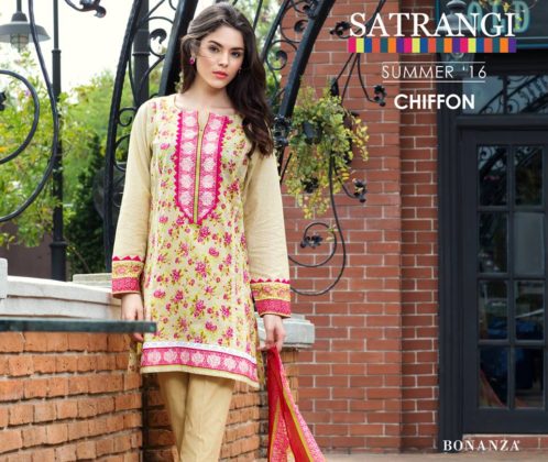 Bonanza Satrangi Chiffon Summer Collection 2016