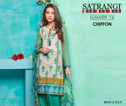 Bonanza Satrangi Chiffon Summer Collection 2016