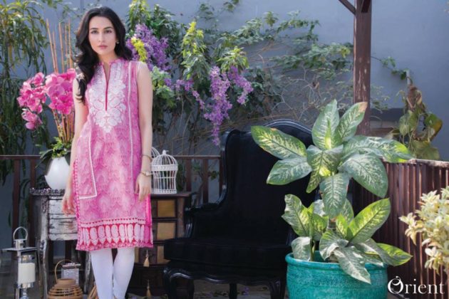 Embroidered Pastels Orient Textiles Summer Kurtis 2016