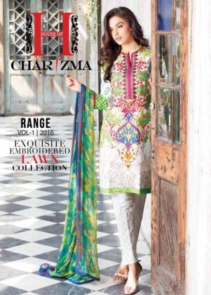 Exquisite Embroidered Lawn Collection By House Of Charizma 2016