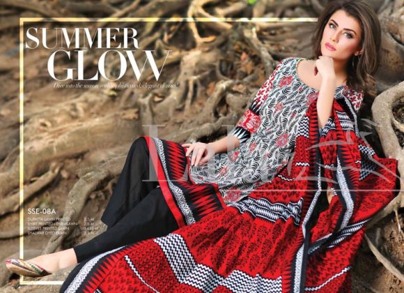 Sana Samia Embroidered Summer Lawn Collection 2016